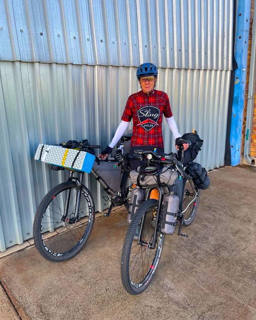 the trek for table mountain with slingers sue and iain sling cycles pinion bike