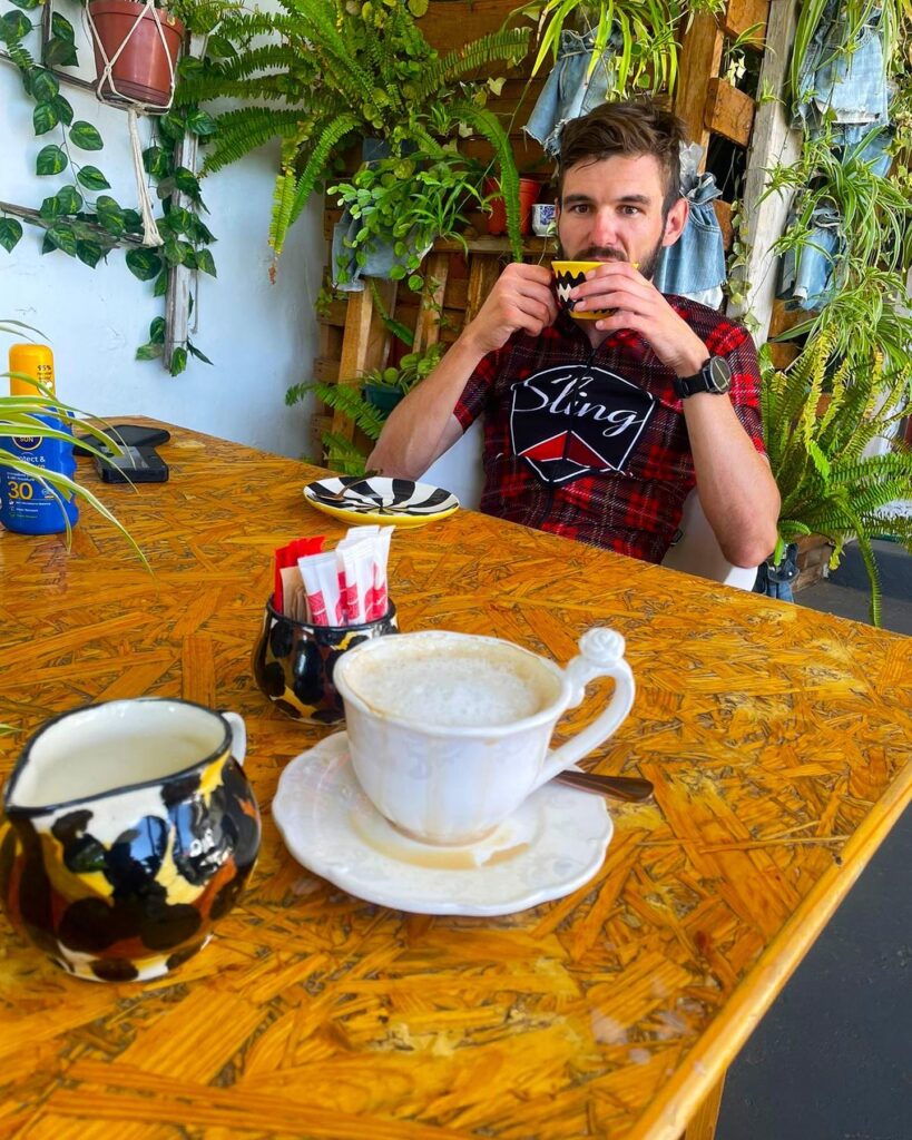 the trek for table mountain with slingers sue and iain sling cycles pinion bike