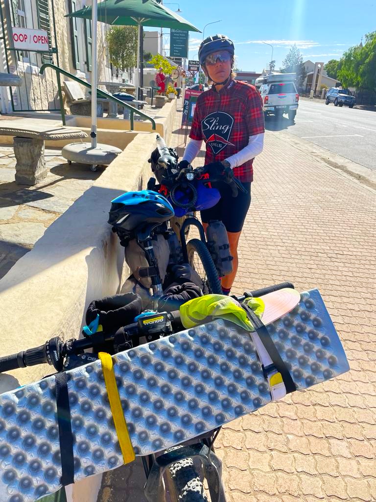 the trek for table mountain with slingers sue and iain sling cycles pinion bike