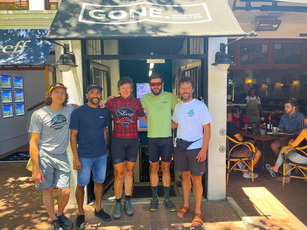 the trek for table mountain with slingers sue and iain sling cycles pinion bike